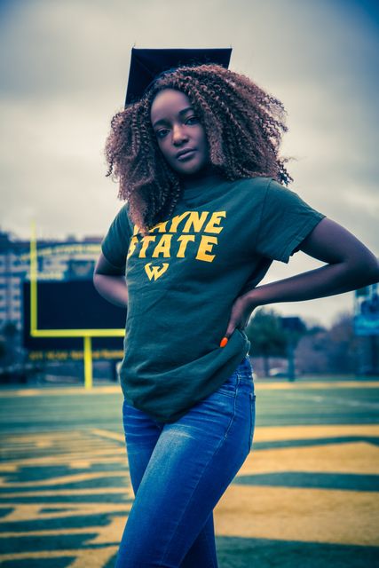 Graduation cap and gown photograph — Detroit graduation photographer (9)