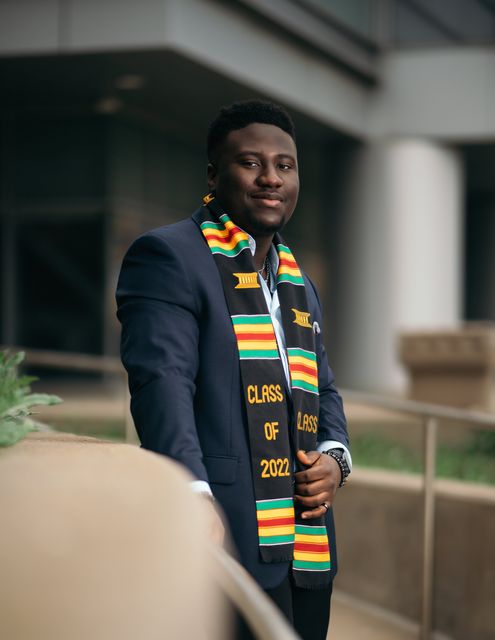 Senior graduation portrait on campus — Detroit, MI (38)
