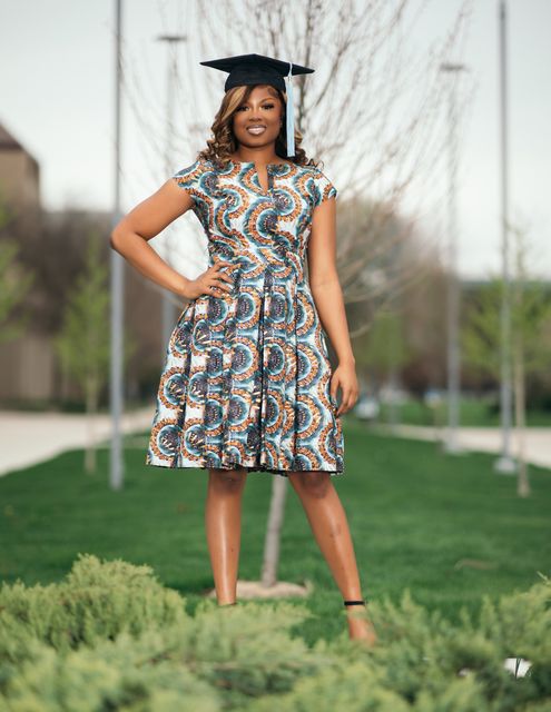 Senior graduation portrait on campus — Detroit, MI (43)