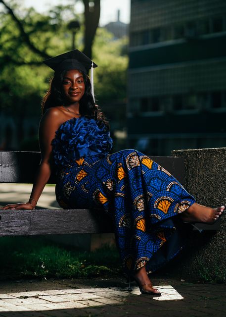 Senior graduation portrait on campus — Detroit, MI (53)